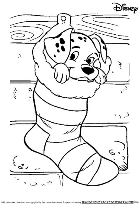 Christmas 101 Dalmatians Coloring Pages