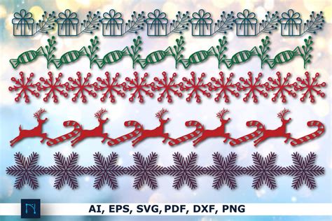 Download Christmas Border SVG File - SVG Design Commercial Use