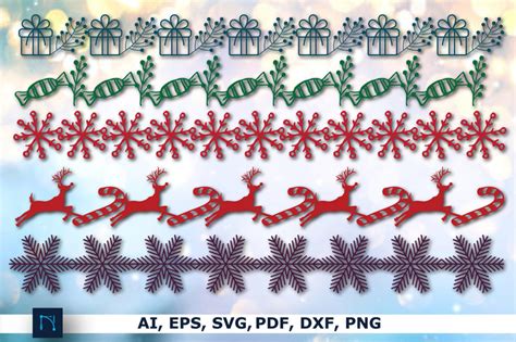 Download Christmas Border SVG File - SVG Design Commercial Use For Crafts