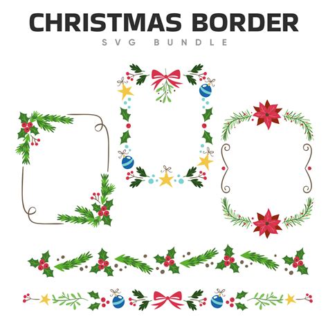 Download Christmas Border SVG File - SVG Design Commercial Use Free PSD Mockups