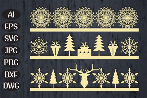 Download Christmas Border SVG File - SVG Design Creativefabrica