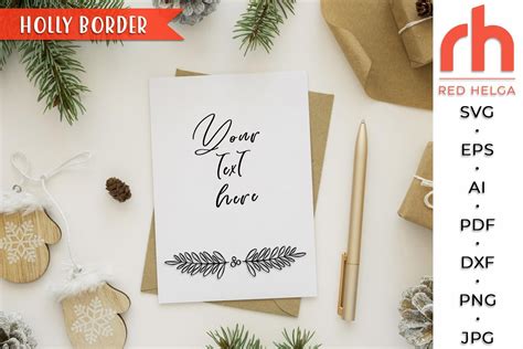 Download Christmas Border SVG File - SVG Design Creativefabrica DXF Files