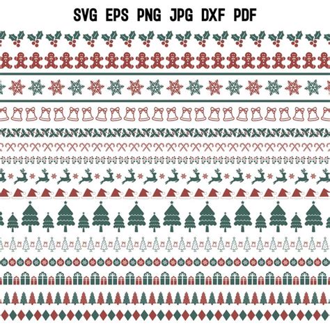 Download Christmas Border SVG File - SVG Design Cricut SVG DXF Files