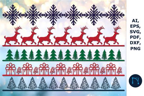 Download Christmas Border SVG File - SVG Design Cricut SVG Free PSD Mockups