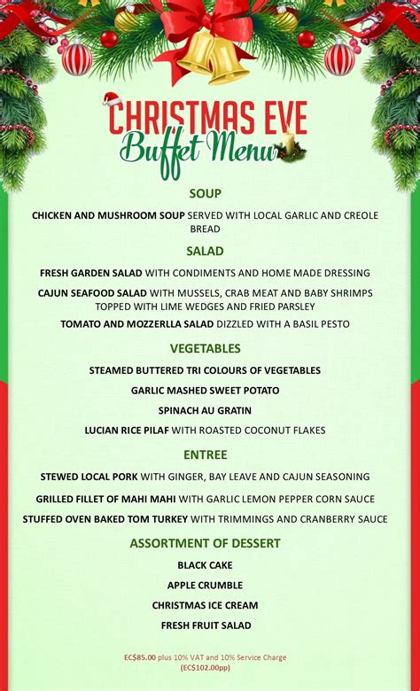 Christmas Buffet Menu