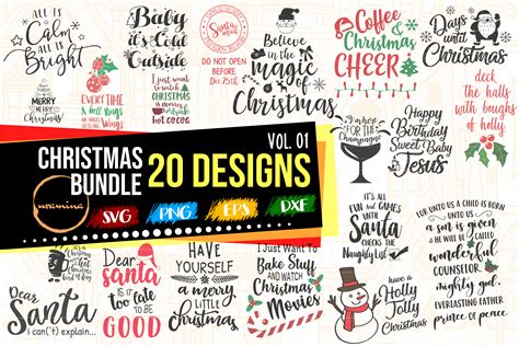 Download Christmas Bundle Vol.01 - Winter Quotes Cut Files