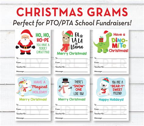 Christmas Candy Grams Template