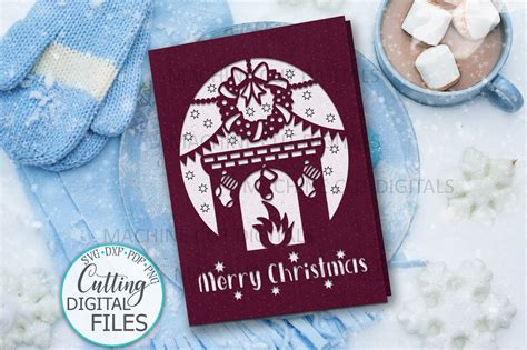 Download Christmas Card Papercut Laser Cut Cut Files