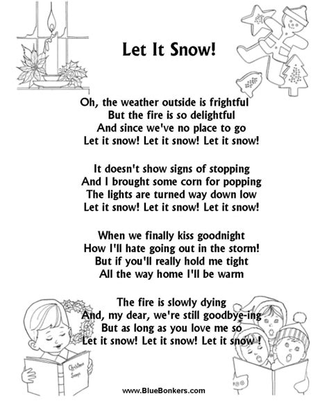 Christmas Carol Printable Lyrics