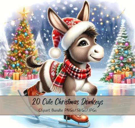 Christmas Clipart Donkey