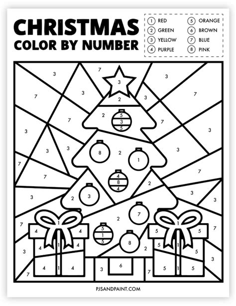 Christmas Color By Number Printables For Free