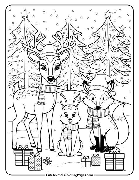 Christmas Coloring Pages Animals