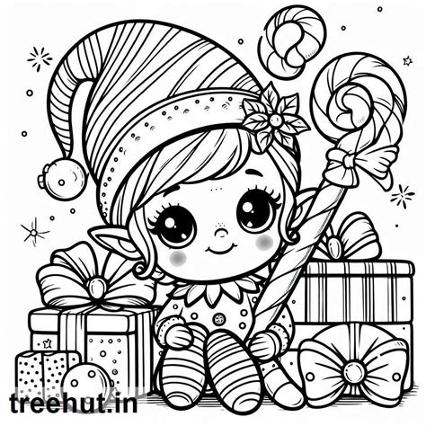 Christmas Coloring Pages Elf