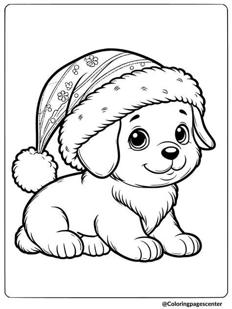 Christmas Coloring Pages Puppies