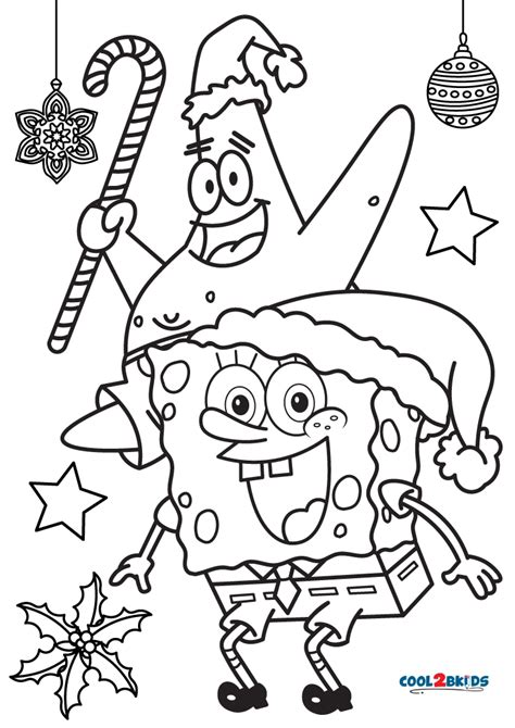 Christmas Coloring Pages Spongebob