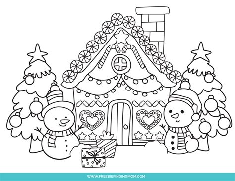 Christmas Coloring Pictures Free Printable Gingerbread House