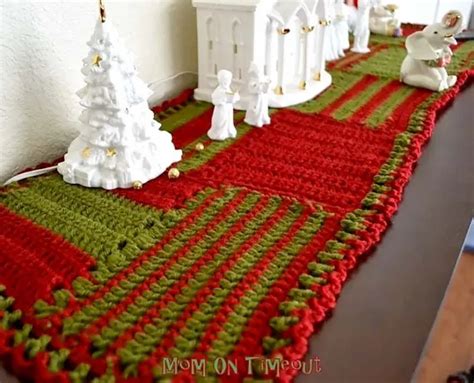 Christmas Crochet Table Runner