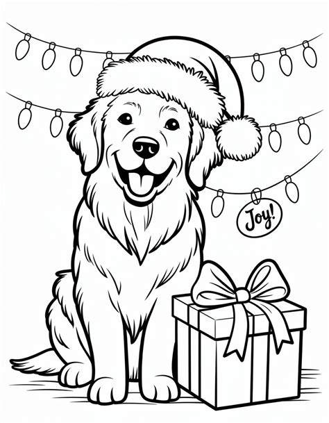 Christmas Dog Color Page