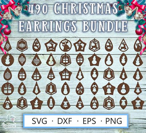 Download Christmas Earrings Bundle Templates DXF Files