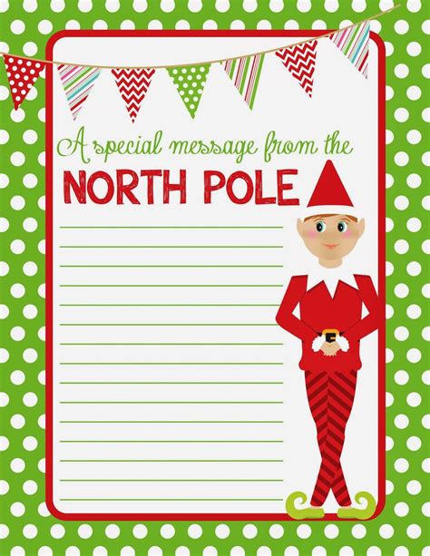 Christmas Elf Letter Template Word