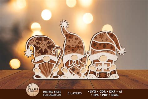 Download Christmas Gnome Bundle Files DXF Files