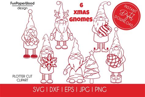 Download Christmas Gnomes Bundle Svg DXF Files