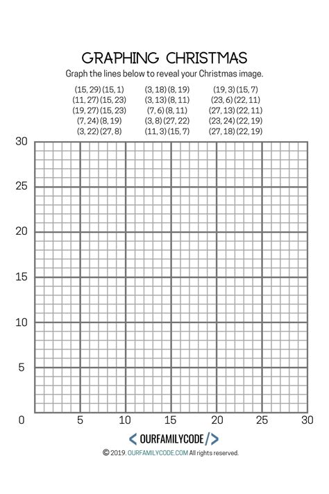 Christmas Graphing Coordinates Printables Free