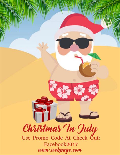 Christmas In July Flyer Template Free