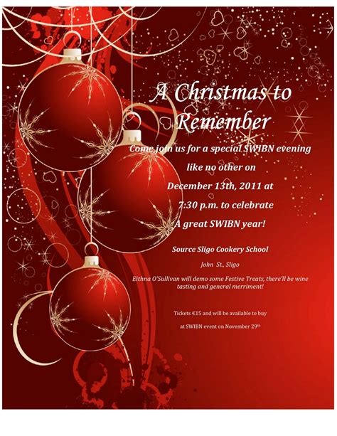 Christmas Invites Templates For Word