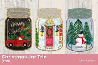 Download Christmas Jar Trio Printable