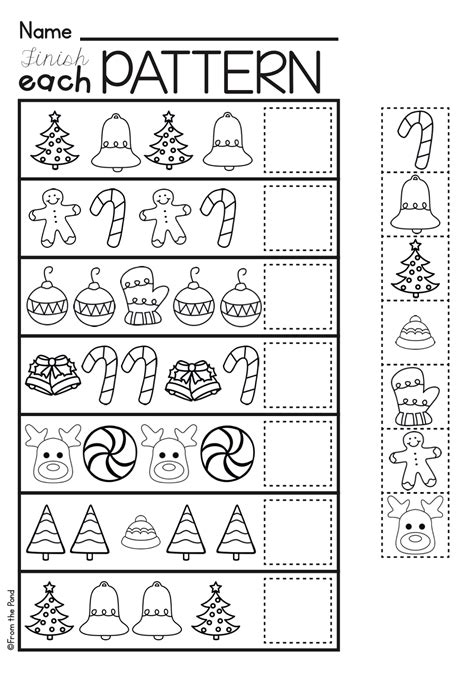 Christmas Kindergarten Worksheets Free