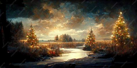 Christmas Landscape Art