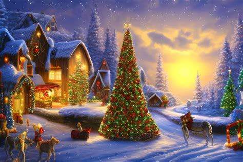 Christmas Landscape Background