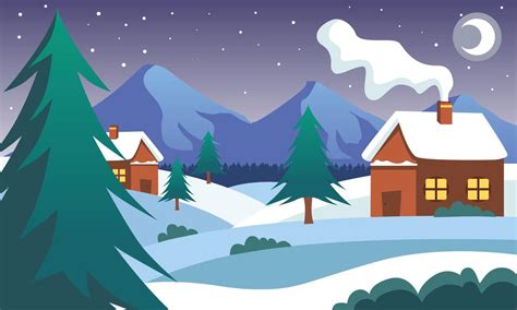Christmas Landscape Illustration