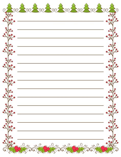 Christmas Letter Paper Free Printable