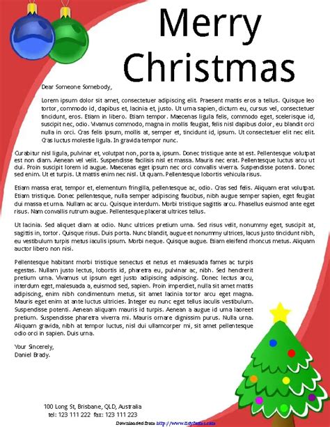 Christmas Letterhead Template 2 - PDFSimpli