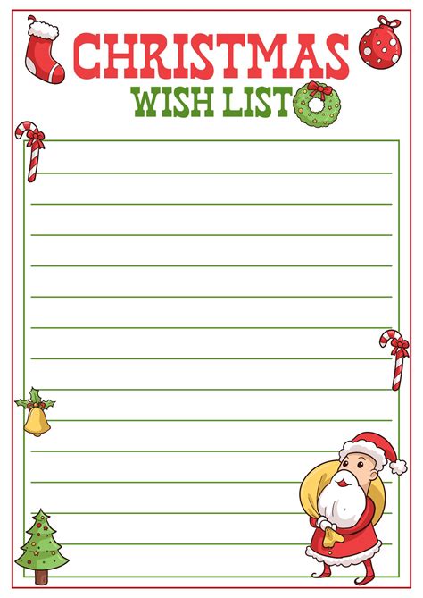 Christmas List Maker Template