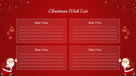 Christmas List Powerpoint Template