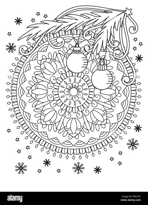 Christmas Mandala Coloring Pages