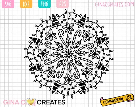 48+ Christmas Mandala SVG, Mandala Layered Mandalas Include. Christmas Mandala SVG