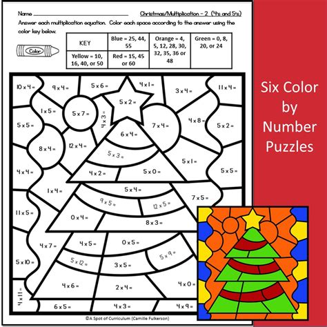Christmas Math Coloring Pages