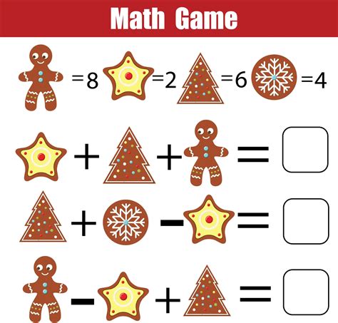 Christmas Math Games Printable