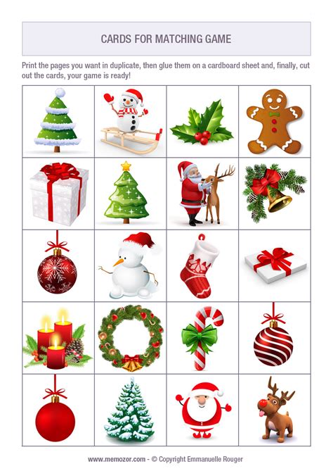 Christmas Memory Game For Adults