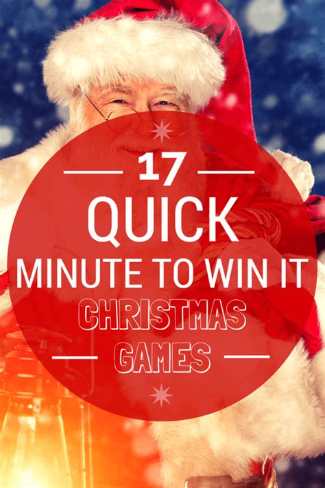 Christmas Minute To Win It Games Printable