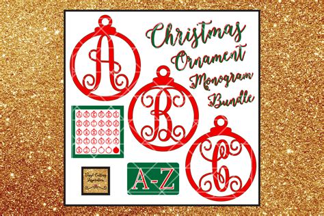 Deck the Halls with Personalized Cheer: Unwrap Stunning Christmas Monogram SVGs!