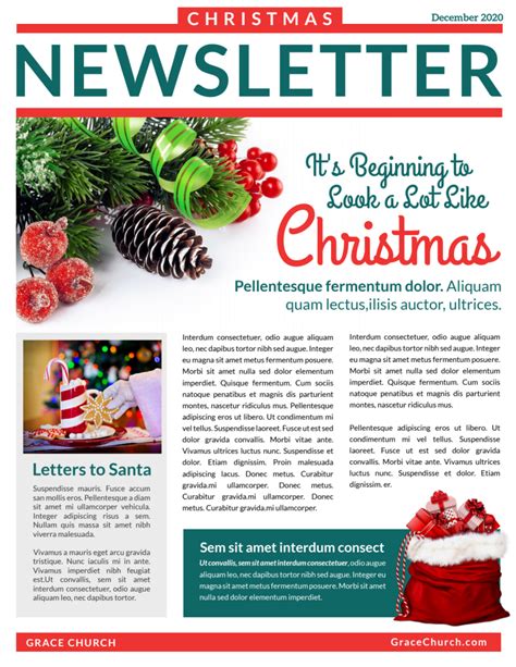 Christmas Newsletter Template Word