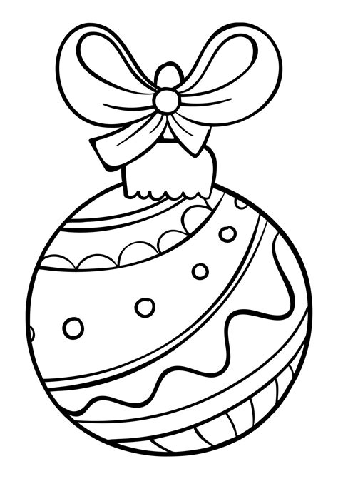 Christmas Ornament Coloring Pages Printable
