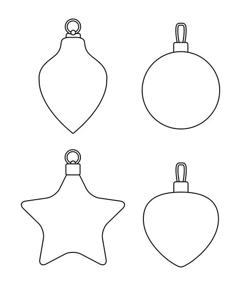 Christmas Ornaments Template Printable