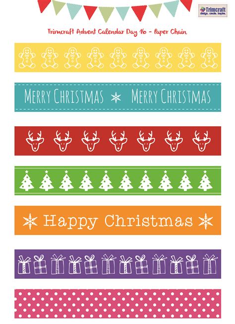 Christmas Paper Chains Printable