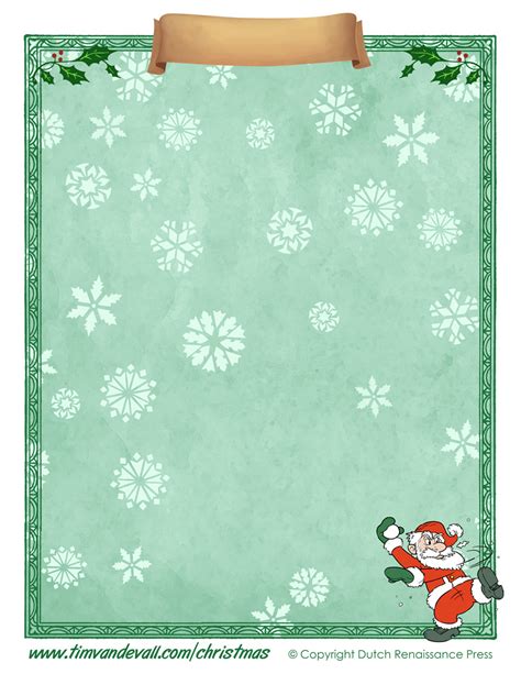 Christmas Paper Template Free